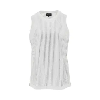 Emporio Armani Strass-embellished jersey top Woman M