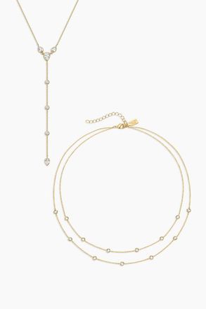 Electric Picks Tay Necklace Set of 2 in Gold at Nordstrom