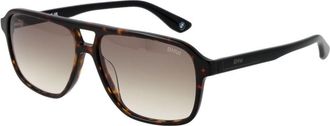 BMW Mens Aviator Sunglasses Tortoise Gradient Lenses - Black - One Size