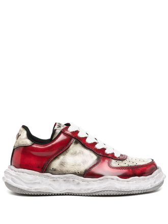 Miharayasuhiro Sneakers Wayne con effetto vissuto - Rosso