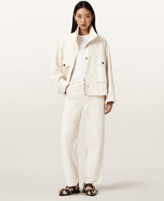 AllSaints Cotton/Viscose Tay Carpenter Jeans, Size: 24