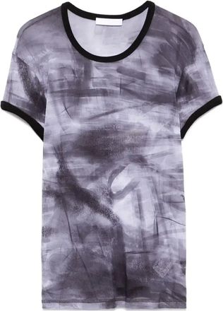 Helmut Lang Graphic-Print T-Shirt - Womens - Cotton/Polyamide
