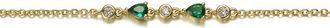 Rachel Glauber 14K Plated Cz Chain Bracelet