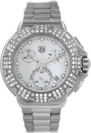 Tag Heuer Pre-owned Tag Heuer Formula 1 Chronograph Quartz Diamond White Dial Ladies Watch CAC1310