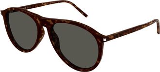 Saint Laurent SL 667 002 Mens Sunglasses Tortoiseshell Size 56 - Free RX Lenses - Free RX Lenses