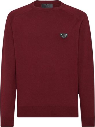 Philipp Plein Pullover Ronde Hals - Heren - Ronde hals truien - Bruin - 4XL - Katoen - Truien & Vesten