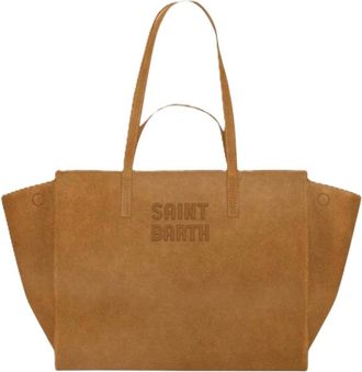 MC2 Saint Barth Jour Bag Suede - Dames - Tassen - Bruin - Maat: ONE Size Su&egrave;de