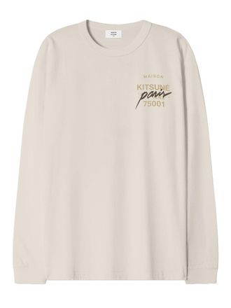 Maison Kitsun&eacute; Mmii Fox Head Oversize ls Tee Mqmjt01kj0119
