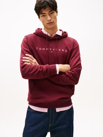 Tommy Jeans TJM REG LINEAR LOGO HOODIE EXT, mit Logo-Stickerei
