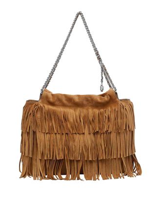 Tory Burch Wild Tabacco Fleming Fringe Hobo Bag