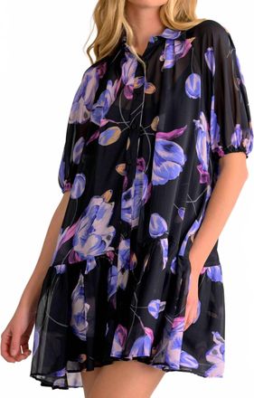 Lavender Brown Womens Wren Dress In Black Floral