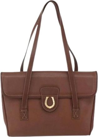 Gucci Pre-owned Shoulder Bags, female, Brown, Size: ONE SIZE Pre-owned Leather Shoulder Bag