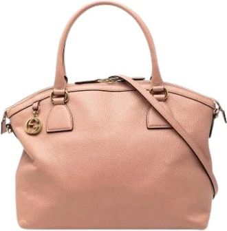 Gucci Pre-owned Satchel - Dames - Pre-owned - Roze - Maat: ONE Size Leer