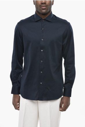 Corneliani Cotton Jersey Shirt with French Collar size 42