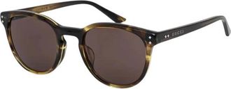 Gucci Zonnebrillen - Heren - Zonnebrillen - Bruin - 54 MM - Accessoires