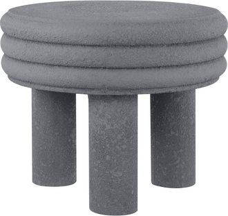 Jonathan Y Designs Rashida Contemporary Minimalist Curvy Low Indoor/Outdoor Accent Table in Gray Frosted at Nordstrom, Size Medium