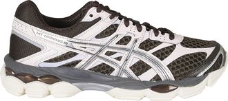 Asics Black Mesh Rubber Sole Low-Top Sneakers