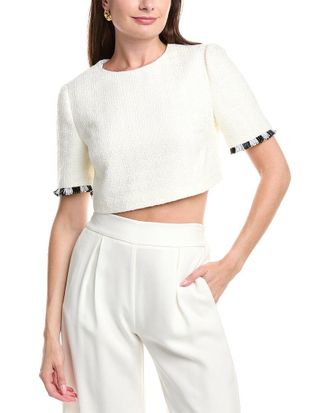 Milly Lee Beaded Fringe Crop Top