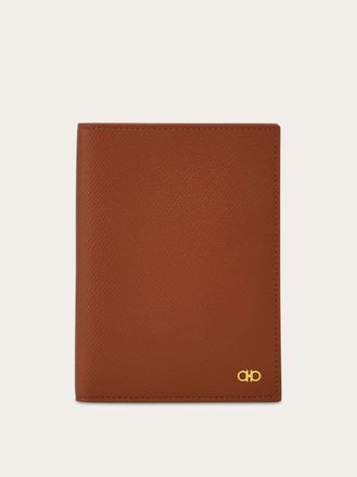 Ferragamo Men Gancini Passport holder Brown