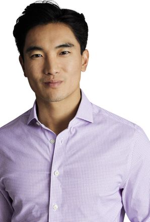 CHARLES TYRWHITT Non-Iron Performance Twill Check Shirt