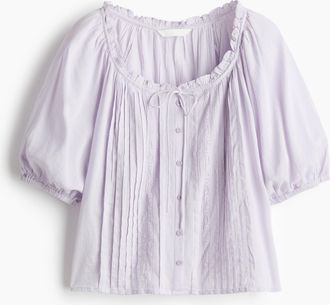 H&M Bluse mit Biesen - Helllila