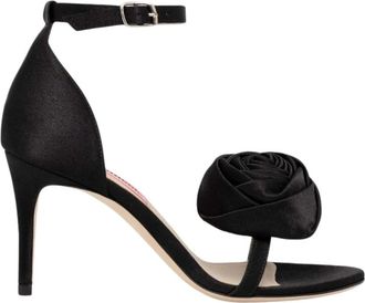 Custommade Maggie Sandalen - Dames - Sandalen met hakken - Zwart - 40 EU - Leer - Schoenen