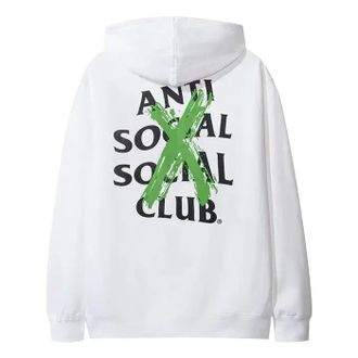 ANTI SOCIAL SOCIAL CLUB Cancelled Remix Hoodie White Green 0657-1FW210106CRH-WHIT