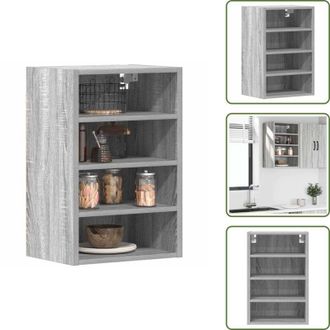 vidaXL The Living Store Mobile Pensile Riga Grigio Sonoma 40x29,5x60 cm - Armadio a parete