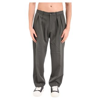 Nine In The Morning Straight Trousers, male, Green, Size: XL Kai Trousers
