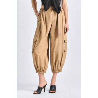 Derek Lam Tamsin Crop Cargo Pants in Camel at Nordstrom, Size X-Large
