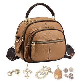 Generic Women Tote Bag - Soft PU Leather Multi-Pocket Bag, Adjustable Strap Shoulder Bags | Large Capacity Womens Hobo Bags With Adjustable Shoulder Strap For