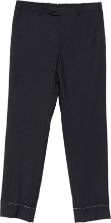 Brioni button-fastening cuffed trousers - Blue