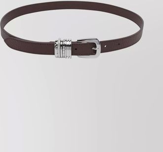 Orciani adjustable leather belt silver buckle