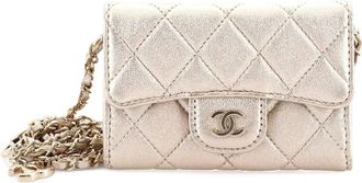 Chanel Classic Flap Chain Quilted Metallic Lambskin Mini belt bag - Goud