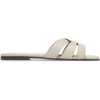 Bernardo Oxford Flat Sandal in Eggshell at Nordstrom, Size 6.5