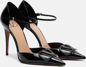 Valentino Garavani DOrsay 100 patent leather pumps