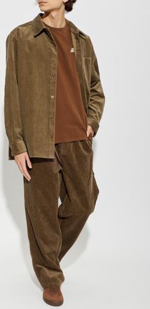 American Vintage T-shirt With Printed Logo, Mens, Brown