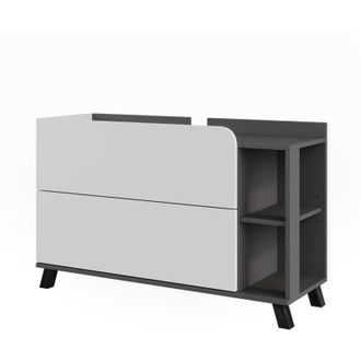 Vicco Mobiletto per lavabo Karen, Antracite/bianco, 100 x 65 cm con 2 cassetti