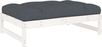 vidaXL Vidaxl - Taburete De Jard&iacute;n Madera Maciza De Pino Blanco 120x80 Cm