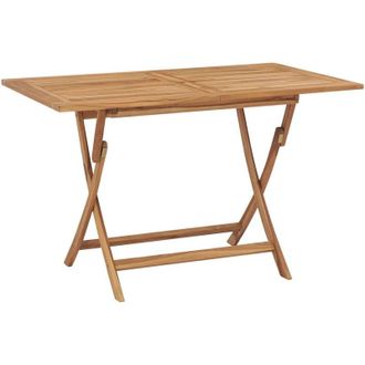 vidaXL Vidaxl - Tavolo Pieghevole da Giardino 120x70x75 cm in Massello di Teak