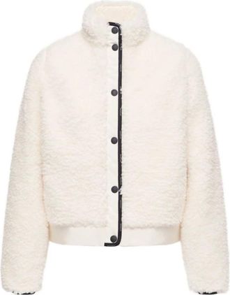 Moncler Nepbont & Shearling Jas - Dames - Jassen - Wit - XS - Nepbont - Jassen