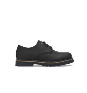 Birkenstock Mens Highwood Lace Low Natural Leather Shoes In Black
