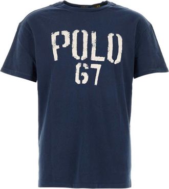 Polo Ralph Lauren Cotton T-Shirt - Heren - T-shirts - Blauw - L - Katoen - Tops
