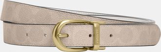 Coach Womens 25mm Classic Signature PVC Belt - Beige - One Size