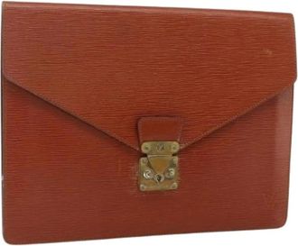 Louis Vuitton Pre-owned Clutches, female, Brown, Size: ONE SIZE Pre-owned Epi Briefcase