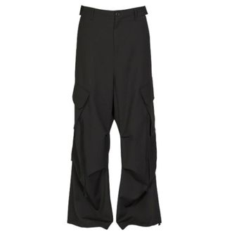 Isabel Benenato Isabel Benenato, Broeken, Heren, Zwart, S, Wol, Virgin Wool Cargo Pants