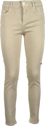 Nenette Skinny Jeans - Dames - Skinny Jeans - Beige - W34 - Katoen - Jeans