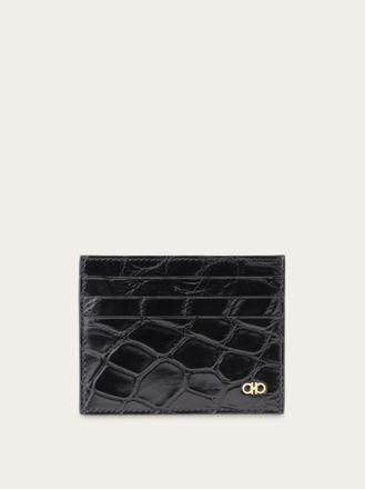 Ferragamo Men Gancini credit card holder Black