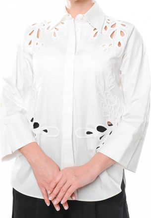 Milva Mi. Passementerie Blouse In White
