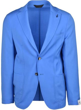 Paoloni Giacca Stondata - Heren - Blazers - Blauw - M - Wol - Jassen